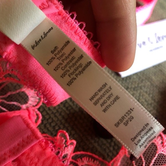 NWT For Love and Lemons Skivvies Lace Sheer Bra L - Picture 10 of 10